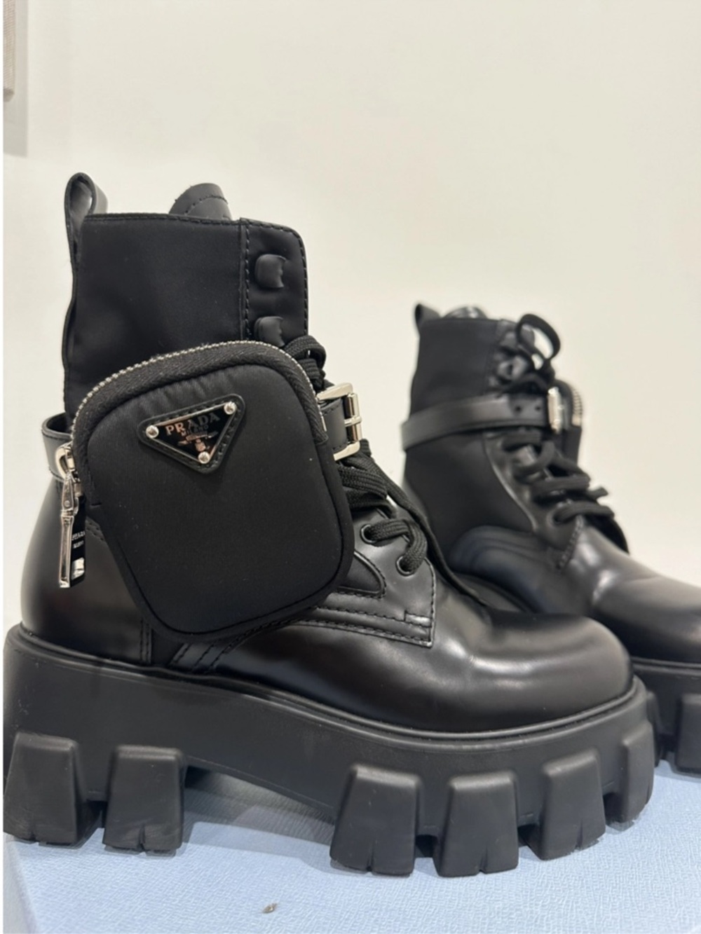 Prada Monolith Moto boot